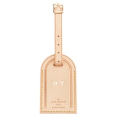 LOUIS VUITTON Vachetta leather gold HT foil stamp luggage tag