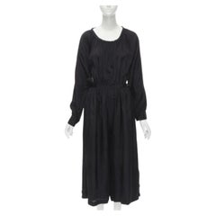 vintage COMME DES GARCONS TRICOT 1989 black rayon open back wide leg jumpsuit M