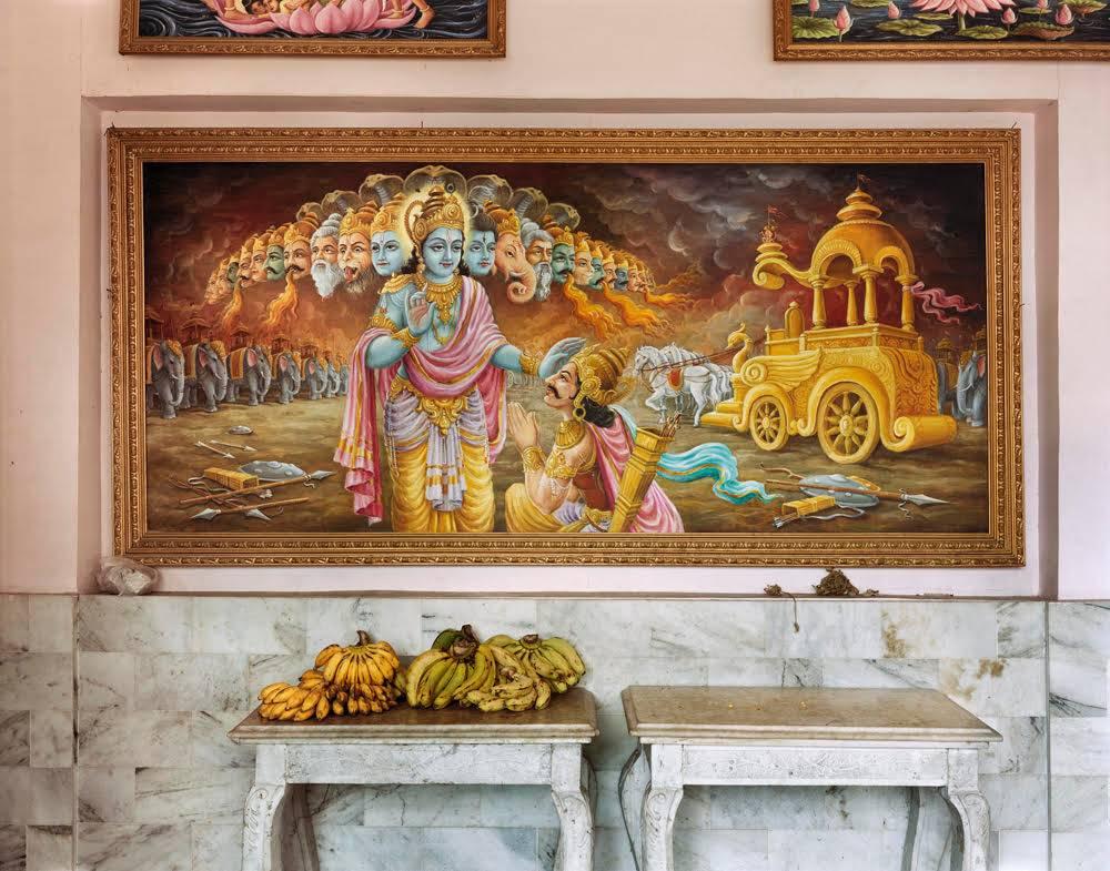 Laura McPhee Color Photograph - Puja (Prayer) Room, Sikka Palace (Now Replaced by High Rise Apartment Blocks)