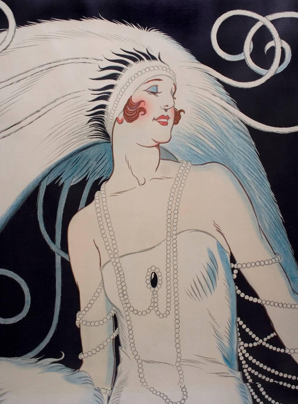 Monumental French Art Deco Period Poster - Print by Rene Vincent