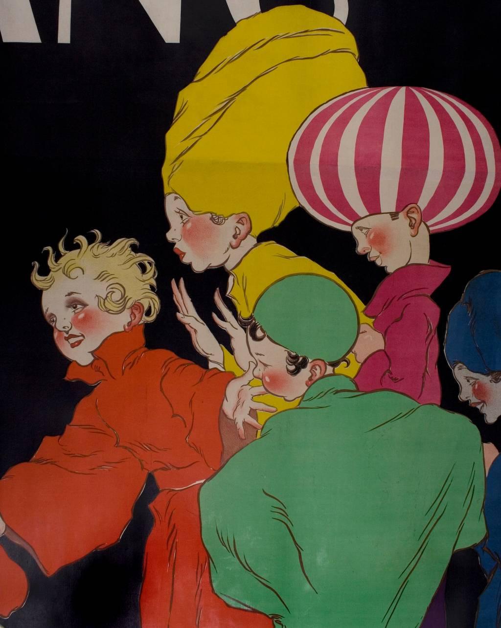 Monumental French Art Deco Period Poster For Sale 1