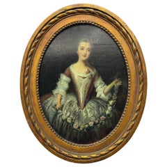 Samuel Seeberger Portrait de Louise Marie de France d'après Jean-Marc Nattier 