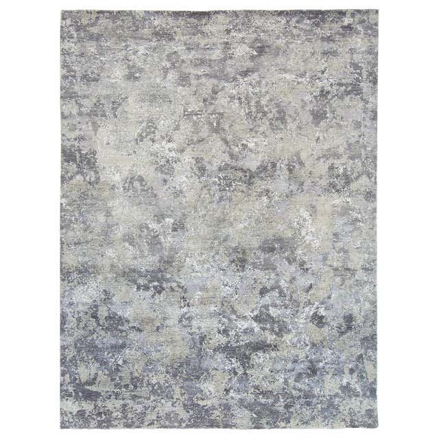 Modern Design Mezzo Collection Wool and Silk Embossed Rug from Mehraban ...