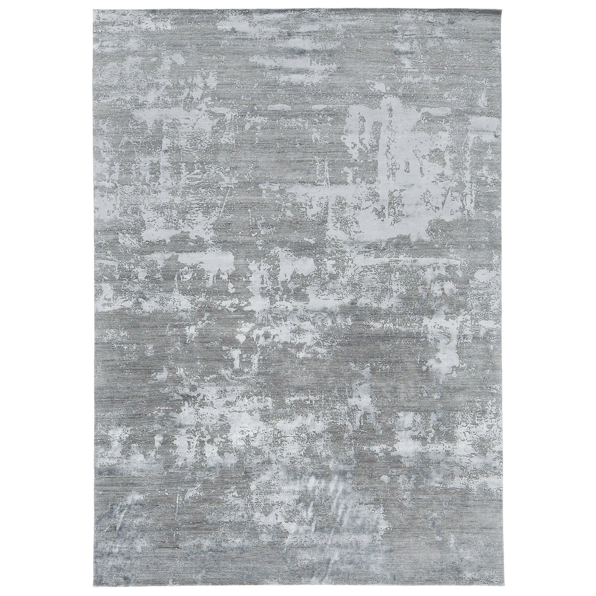 Mehraban Modern Design Mezzo Collection Wool & Silk Embossed Rug ESK431 For Sale