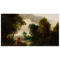 17th Century Flemisch Old Master Hunting Painting 