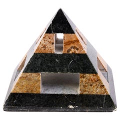 Antique Grand Tour Geode Specimen Pyramid Desk Paperweight 