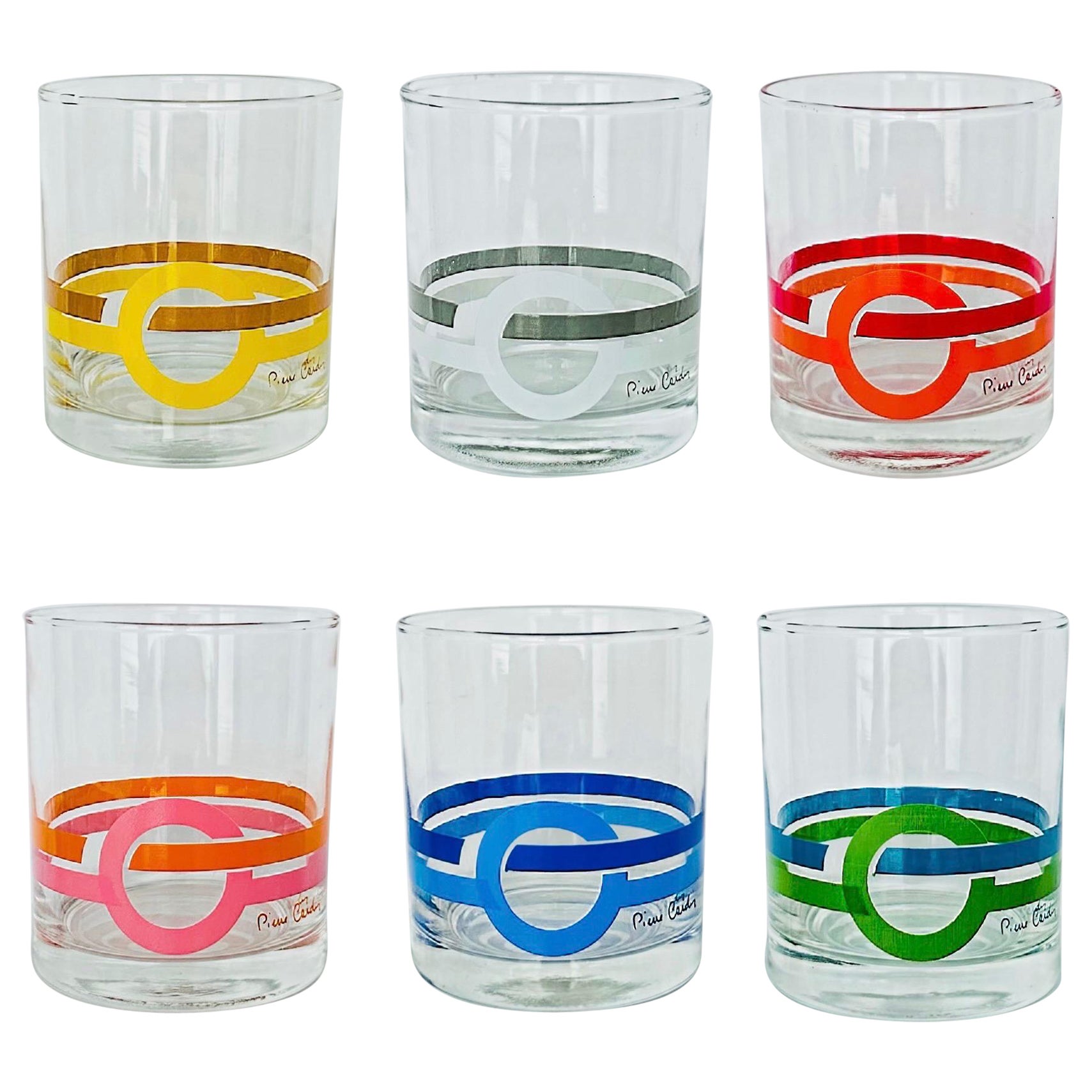 1970s Pierre Carin Space Age Tumbler Glasses – Set of 6