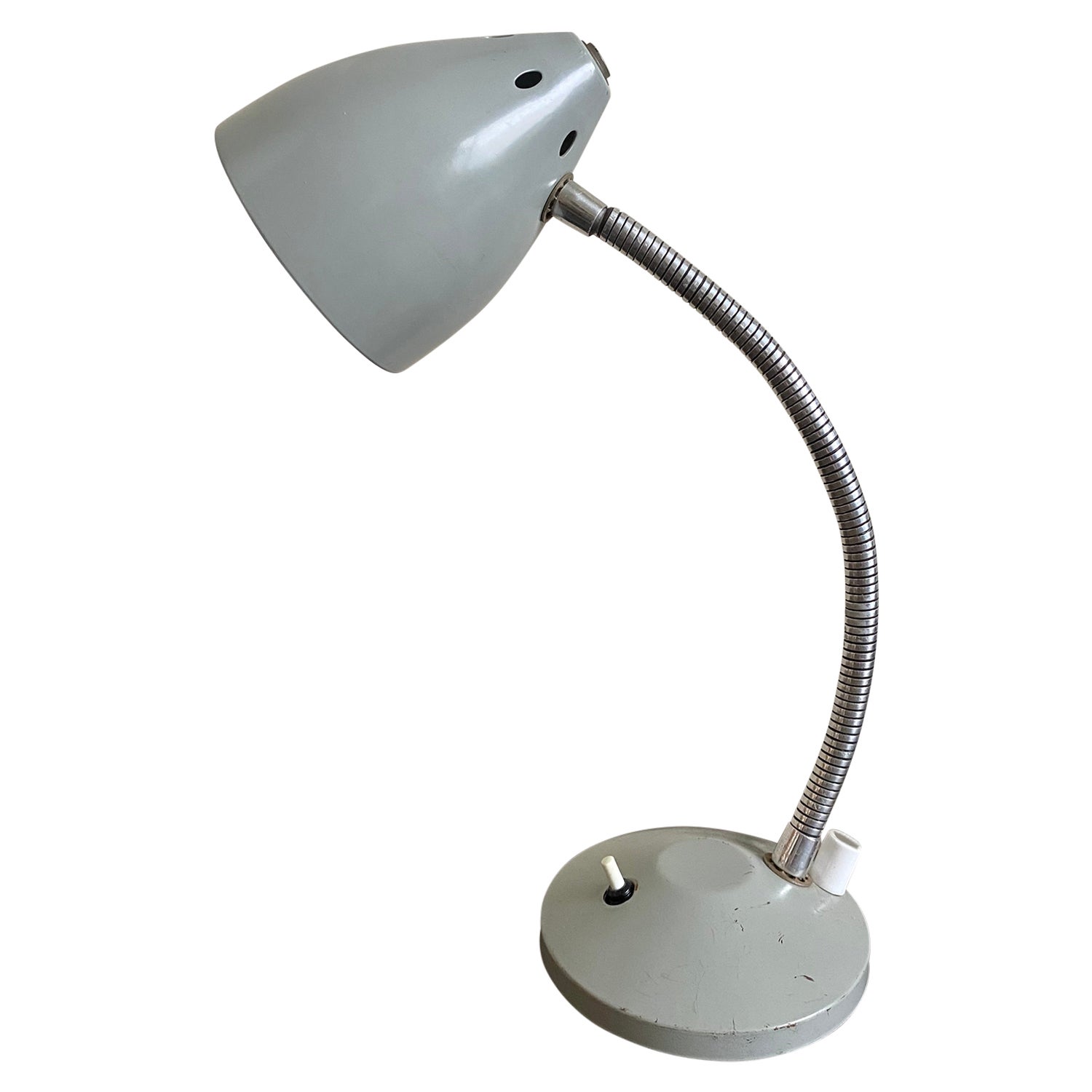 Petite lampe de bureau grise d'Herman Theodoor Busquet pour Hala Zeist en vente