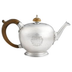 George II Bullet Teapot Made in London by John Swift in 1734