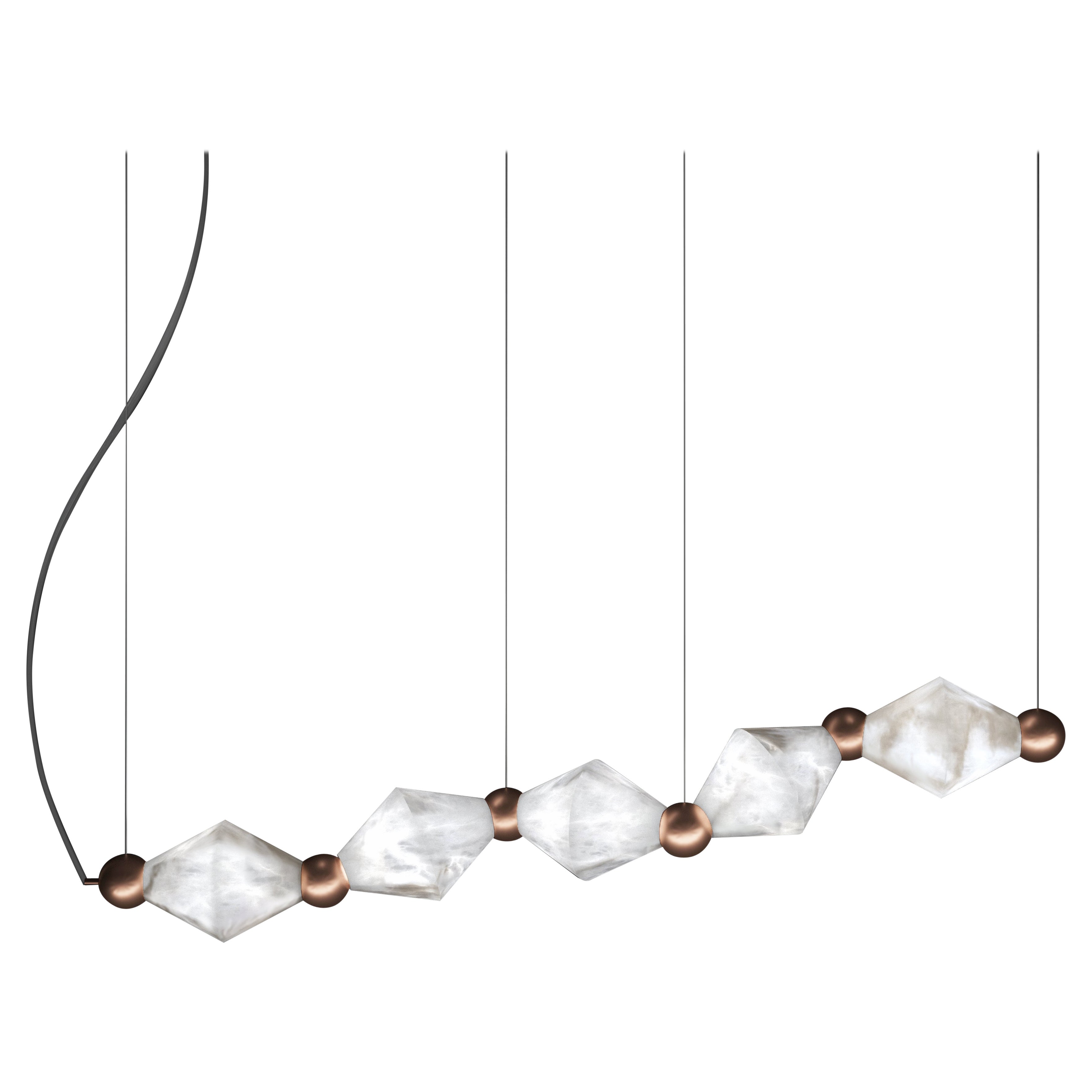 Chronos Copper Metal Pendant Lamp by Alabastro Italiano