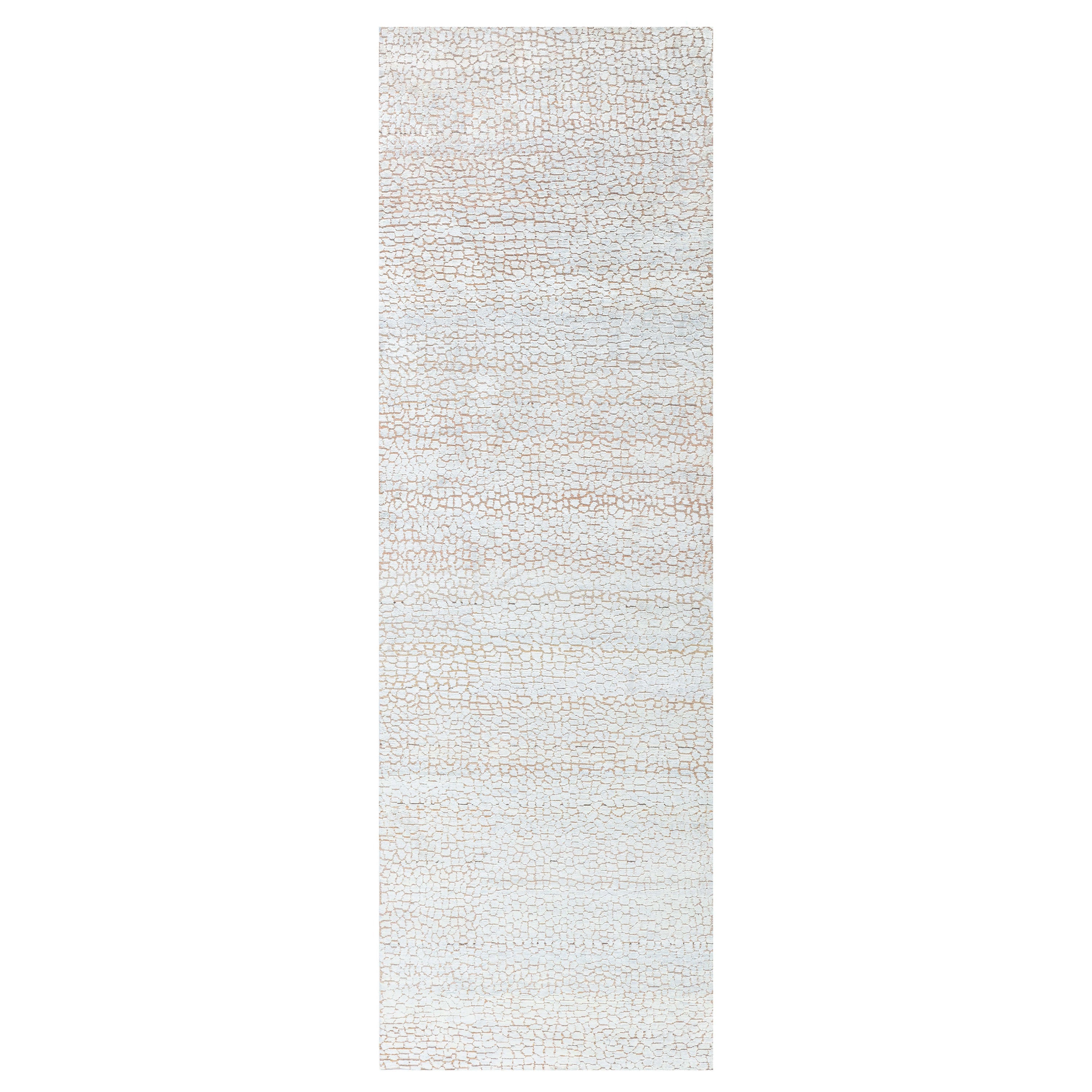 Contemporary Silk Hand Knotted Runner by Doris Leslie Blau