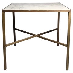 A Rare Paul McCobb Brass and Marble Dinette Table