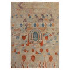 abc carpet Zameen Multicolored Mosaic Wool Rug - 5'8" x 7'11"