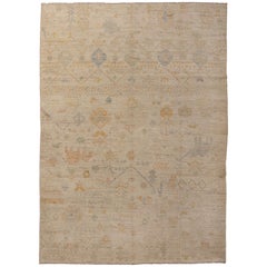 abc carpet Zameen Multicolored Floral Modern Wool Rug - 6'11" x 9'10"