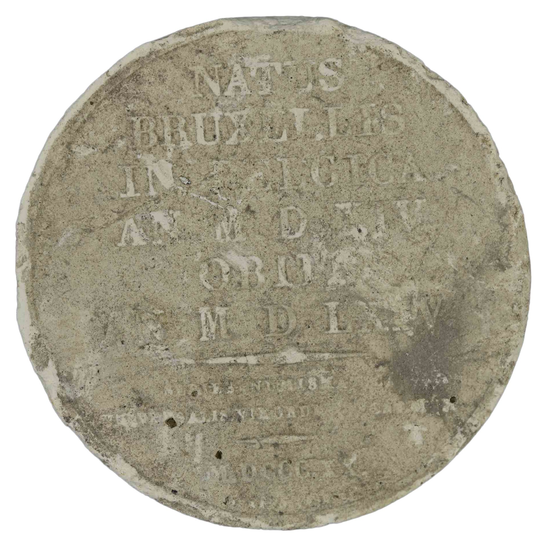 Molde de escayola para moneda de Aurelio Mistruzzi, década de 1940 en venta