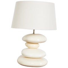 Vintage White Ceramic Table Lamp