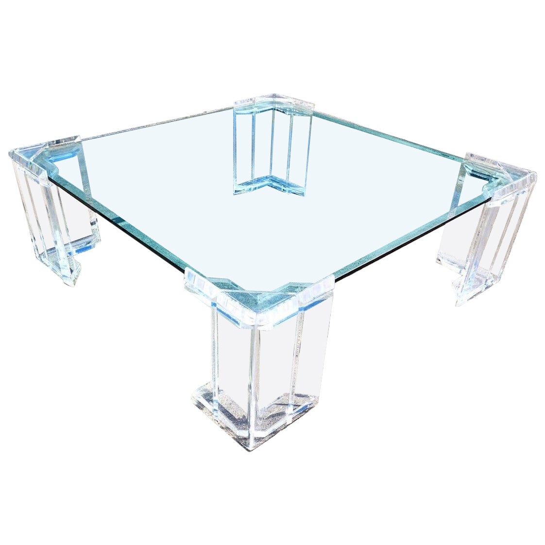 MCM Lucite Cocktail Table 1970s For Sale