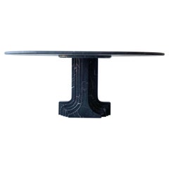 Carlo Scarpa Argo Dining Table in Nero Marquina Marble, Cattelan Italia