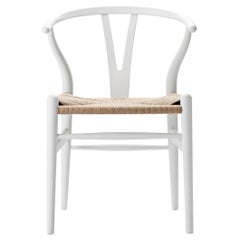 CH24 Wishbone Chair in Beech Wood with Soft White Finish and Natural Papercord