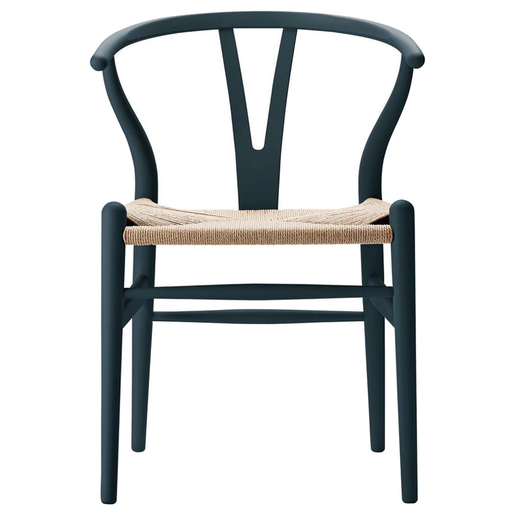CH24 Wishbone Chair in Wood with Soft North Sea Finish and Natural Papercord