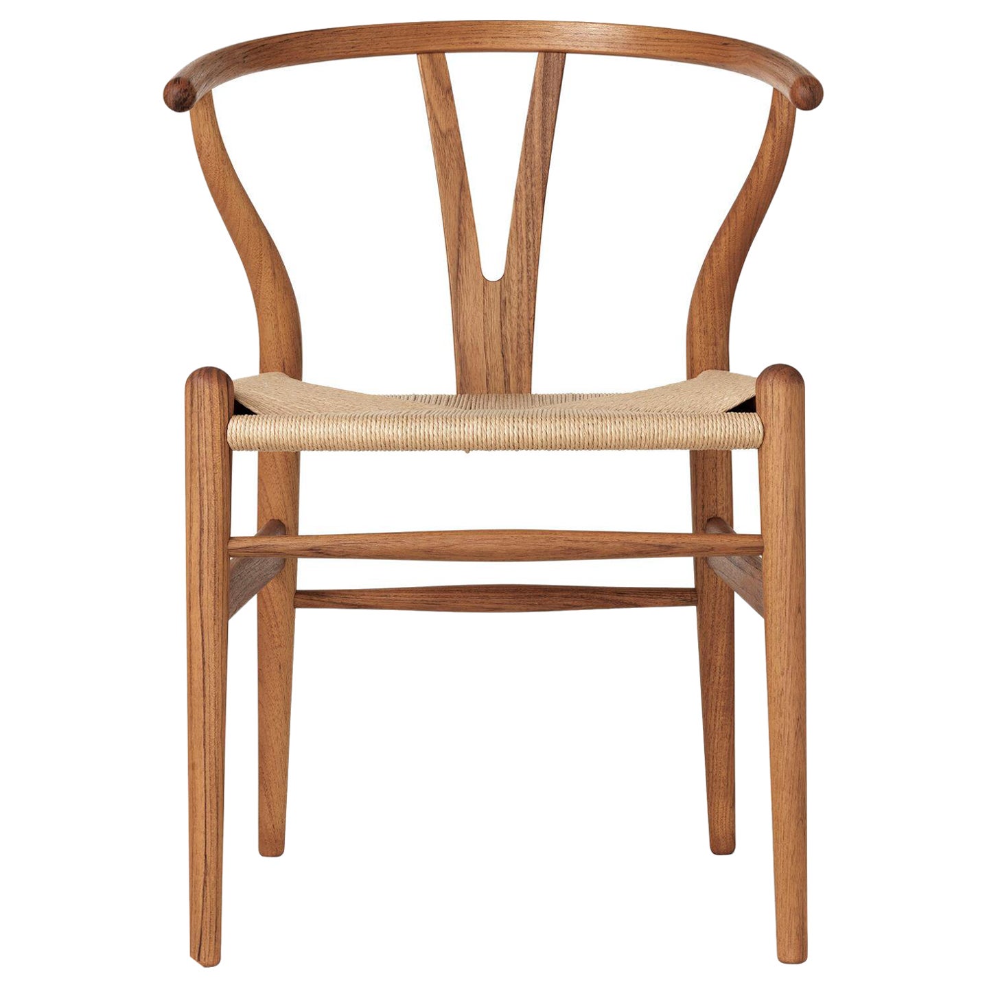 CH24 Wishbone Chair in Teakholz-Öl-Finish mit natürlicher Papierkordel *Quickship* im Angebot