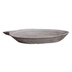 Primitive Antique Nepalese Stone Platter or Large Bowl