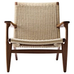 CH25 Easy Chair in Walnut Oil Finish with Natural Papercord *Quickship*