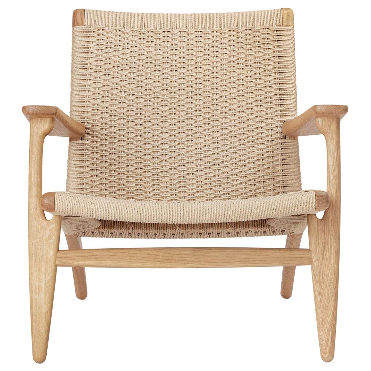 CH25 Easy Chair in Oak Oil Finish with Natural Papercord *Quickship*