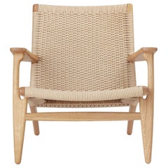 CH25 Easy Chair in Oak Oil Finish with Natural Papercord *Quickship*