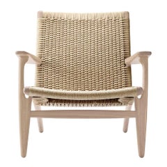 CH25 Easy Chair in Oak White Oil Finish with Natural Papercord *Quickship*