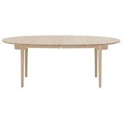 CH338 Dining Table with Oak White Oil Finish (Leaf Inserts Sold Separately)