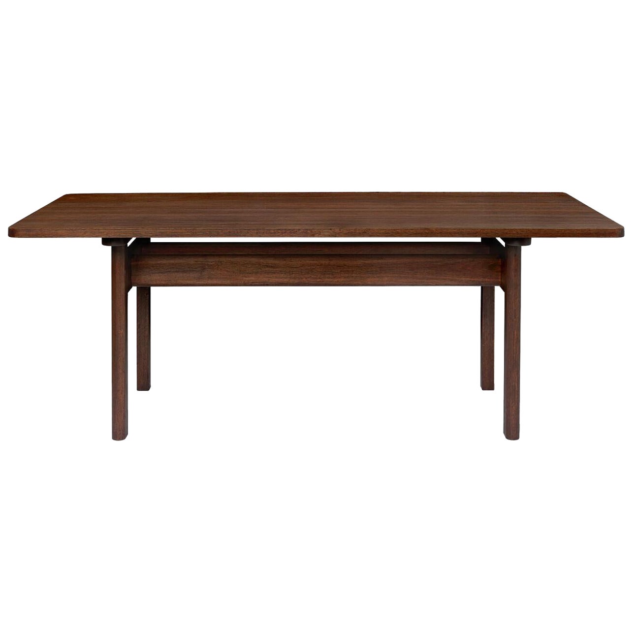 BM0698 Asserbo Dining Table in Dark Oil Stained Eucalyptus Wood *Quickship*