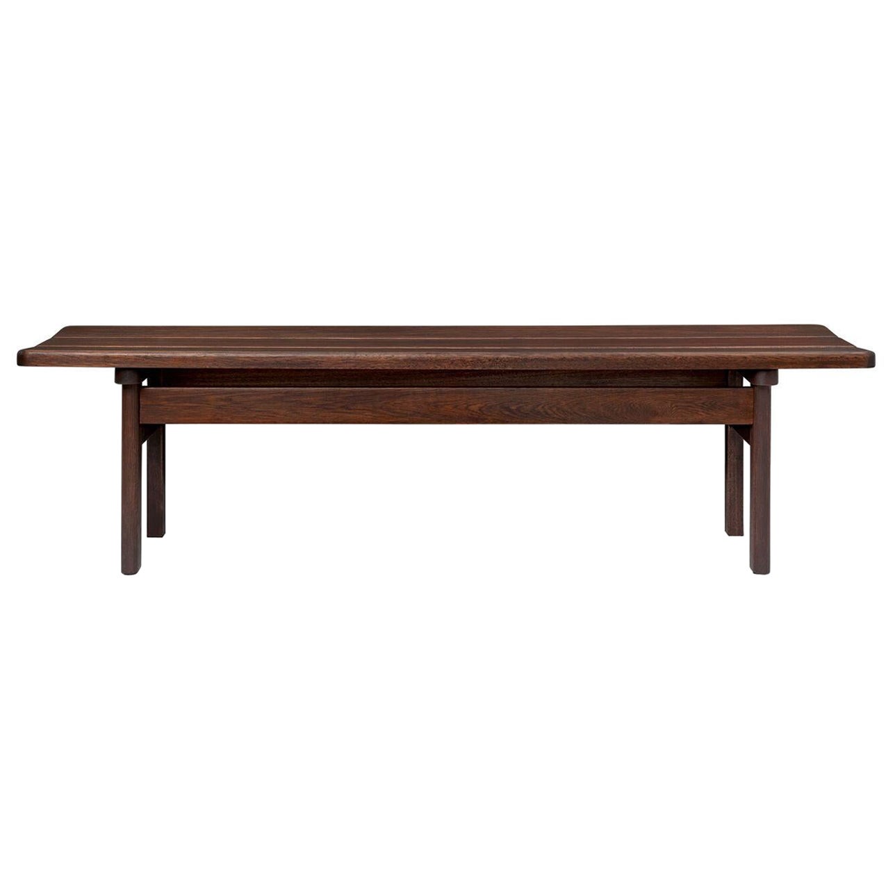 BM0700 Asserbo Backless Bench in Dark Oil Stained Eucalyptus Wood *Quickship* For Sale