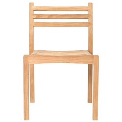 AH501 Stackable Outdoor Dining Chair in Untreateated Teak *Quickship*