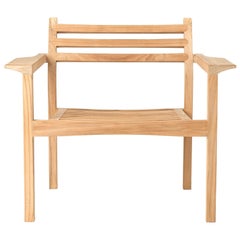 AH601 Stackable Outdoor Lounge Chair in Untreated Teak *Quickship*