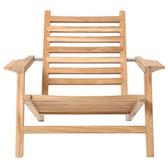 AH603 Outdoor Deck Chair in Untreated Teak *Quickship*