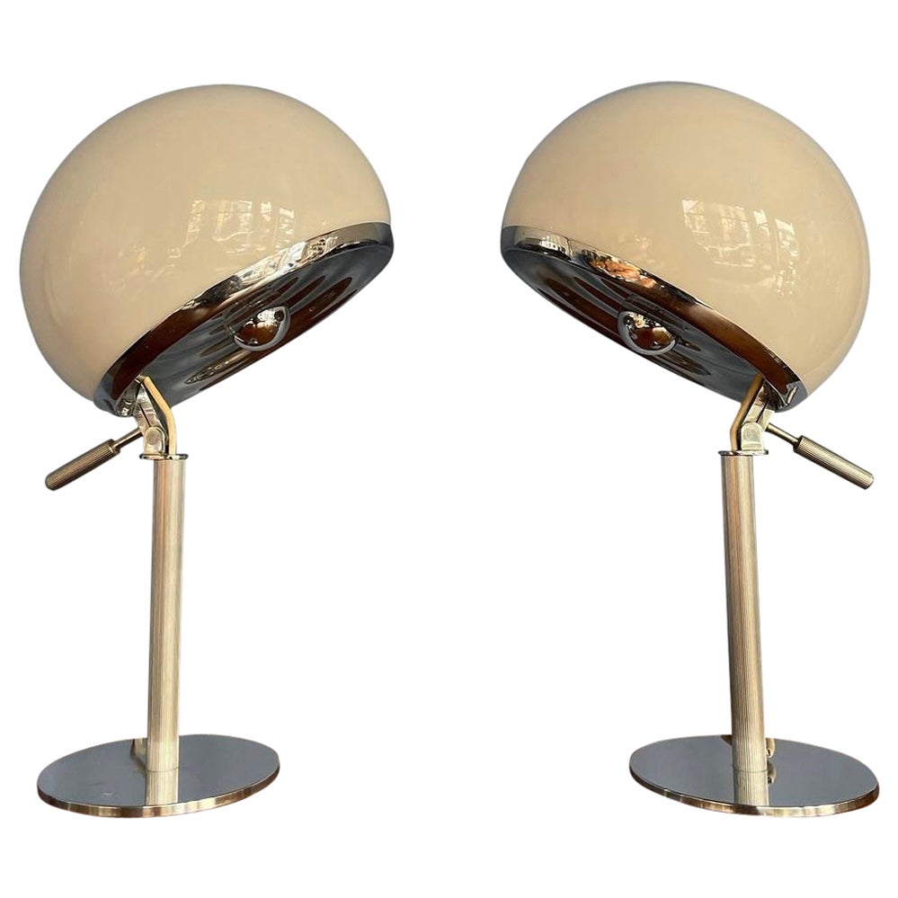 Pair of "Bino" table lamps, edited by Candle, Italy 1968 For Sale