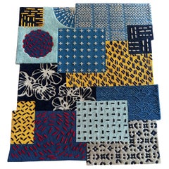 Sashiko Style Japanese Rug by RAG HOME