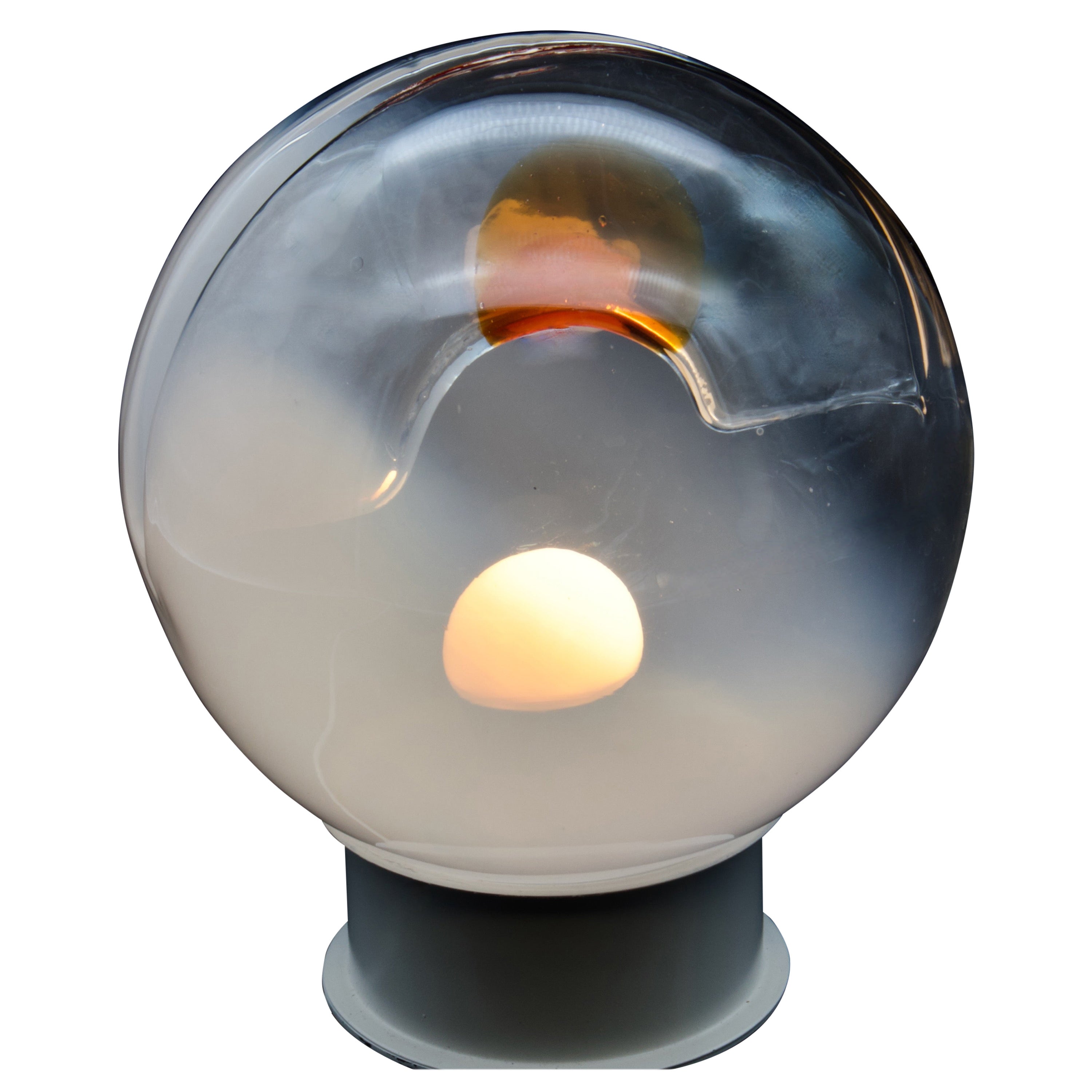 Magnifique lampe de bureau en verre de Murano, Mazzega, Italie, 1970