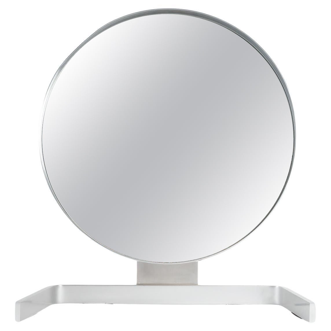 Table Mirror by Pierre Vandel, 1970, Steel and Mirror. For Sale
