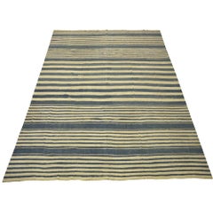 Retro Dhurrie Rug with Stripes, from Rug & Kilim