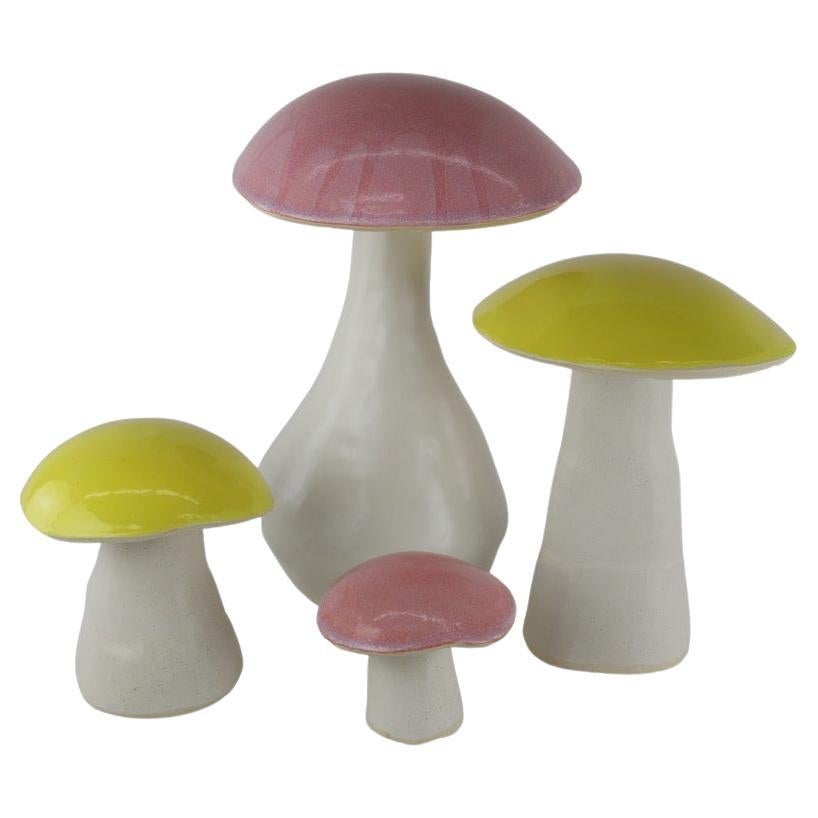 Set of Magic Mushrooms in Ceramic by Christopher Kreiling For Sale