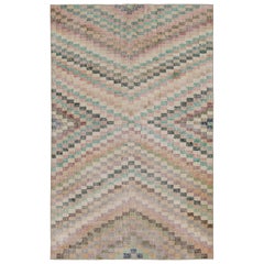 Vintage Zeki Müren Rug with Jewel tone Geometric Patterns, from Rug & Kilim 