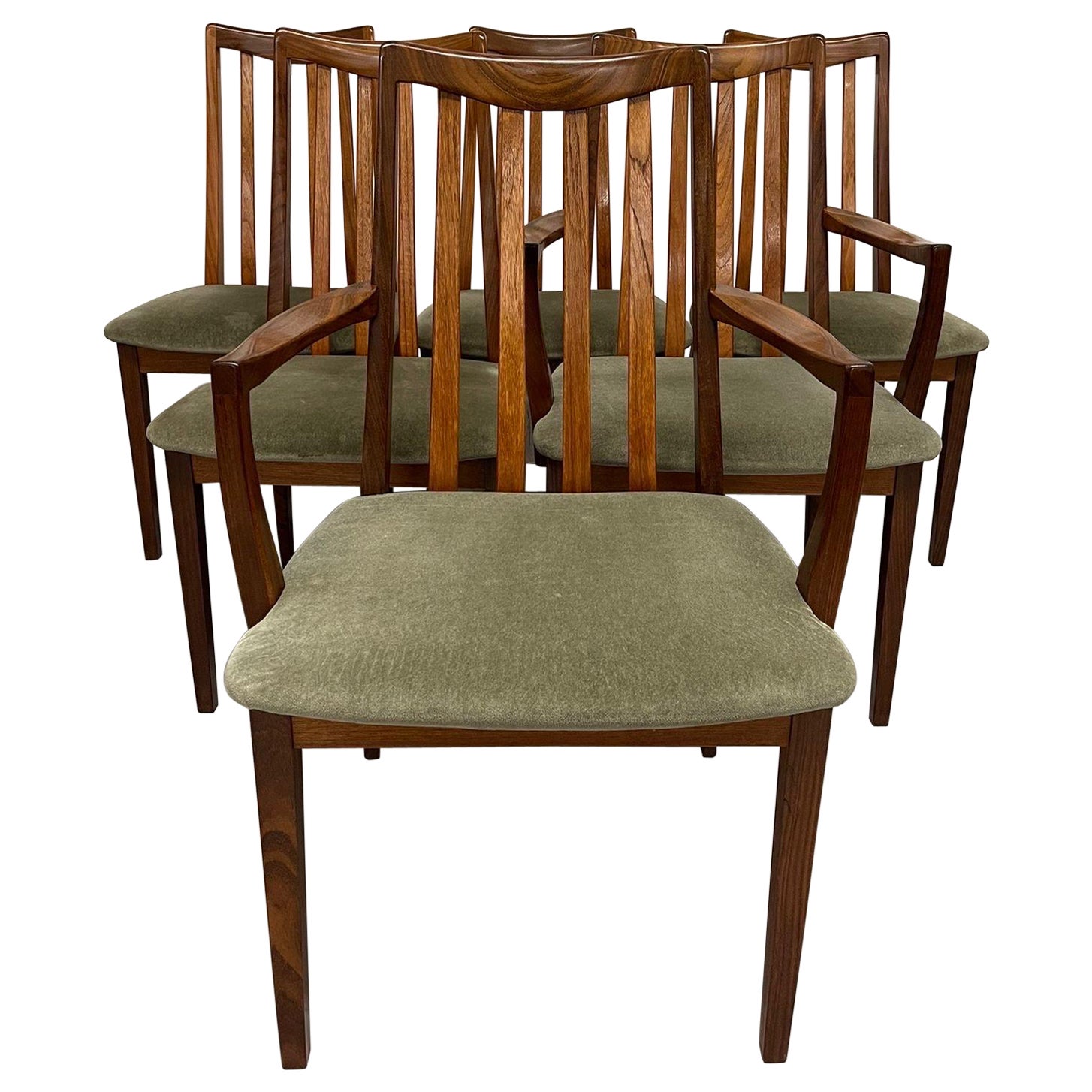 Set of 6 Vintage Ladder Back Mid Century Modern G Plan Dining Chairs
