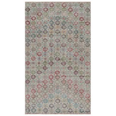 Vintage Zeki Müren Rug with Polychromatic Floral Patterns, from Rug & Kilim