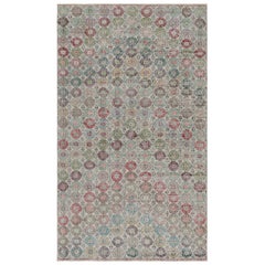 Vintage Zeki Müren Rug with Polychromatic Floral Patterns, from Rug & Kilim 