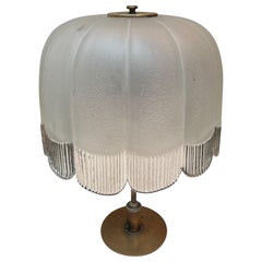 Vintage Art Deco Lamp in glass and bronze, 1930, France