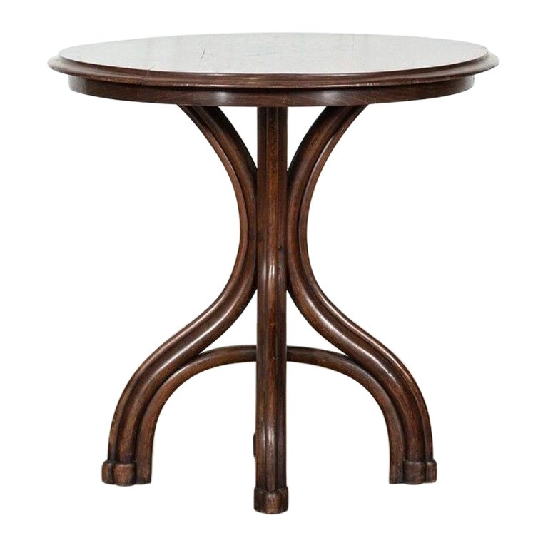 Mid 20thC Michael Thonet Mahogany Top Bistro Table For Sale