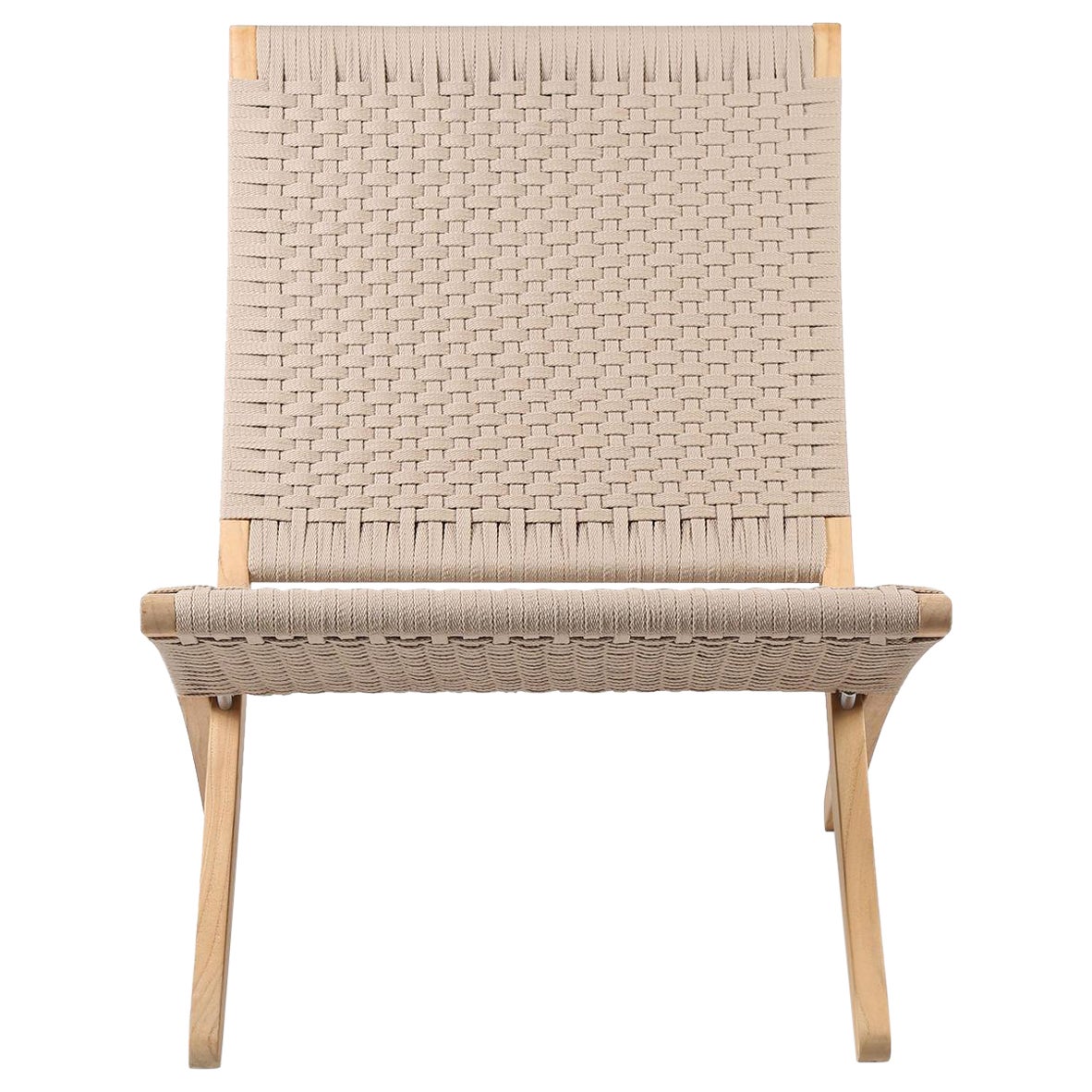 MG501 Outdoor Cuba Chair in Sesame Flatrope *Quickship* For Sale