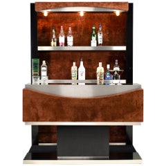 Antique StunningItalian Cocktail Dry Bar Cabinet in the style of Willy Rizzo – 1970